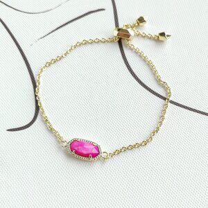 ✨Kendra Scott✨ Elaina Gold Adjustable Chain Bracelet Purple Pearl